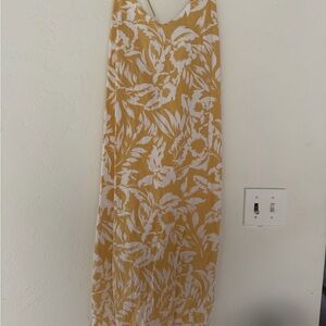 Yellow and White Floral Dress